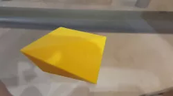Cube cut into three identical polyhedra