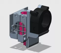 Da Vinci 1.0 Pro Drop-in E3D Mount with Cooling Fan