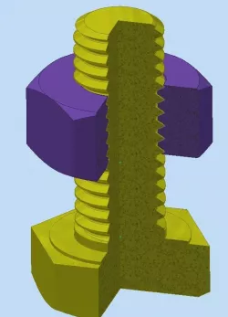 DIN 933 M10 Srcews and DIN 934 M10 Nut