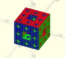 Fast Menger Sponge for OpenSCAD