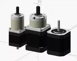 OpenSCAD HD Stepper Motors and Gearbox mockups