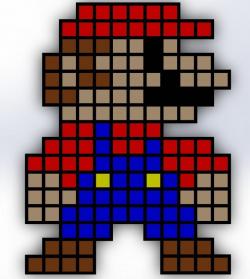 pixel mario 3d models 【 STLFinder