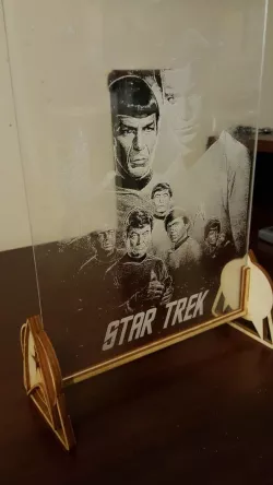 Star Trek Origins Acrylic and Stand - Laser Cut