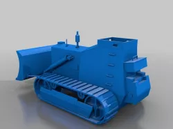 WW2 Armored Caterpillar D-7 bulldozer 