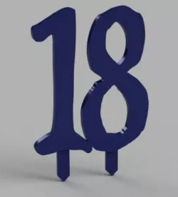 18° BIRTHDAY NUMBER
