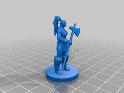 Female Half-Orc Miniature