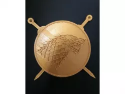 Game of Thrones - House Stark Coaster with Swords