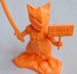 Genji Cat with sign