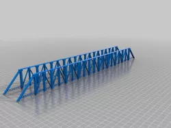 H0 railway open modular bridge lateral frame