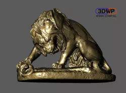 Lion Crushing A Serpent (Antoine-Louis Barye)