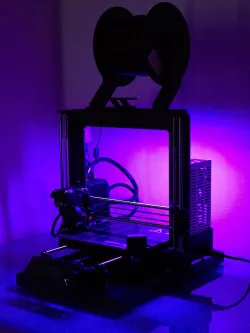 Prusa MK2 filament guide and LED strip support