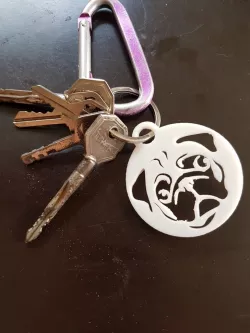 Pug keychain