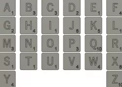Scrabble Game Piece Wall Art