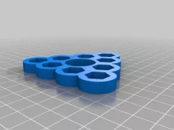 Triangle fidget spinner with 9x M8 nuts