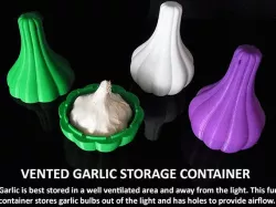 Vented Garlic Storage Container