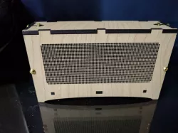 Wood, single POV ice tube clock enclosure