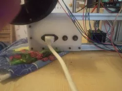 Back Plate with holes for two fuses and AC PC connector for 20x20 profile