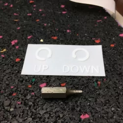 Bed Level Reminder Plate | Turn Wing Nut > UP or DOWN