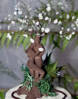 Celtic Entwined Lovers Cake Topper
