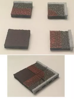 Curbside and Cobble Street Tiles w/ Openlock