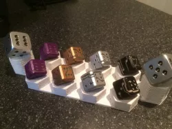 Dice Stand for Solar Recharging Dice