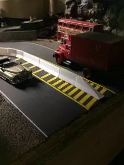 Jersey Barrier/K-rail 8ft long tapered end piece in HO scale