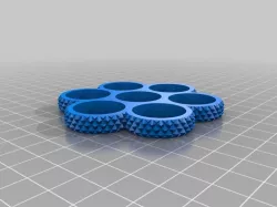 My Customized Knurled Tri-Spinner EDC Fidget Widget / Triple Bearing Spinner ()