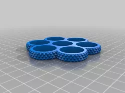 My Customized Knurled Tri-Spinner EDC Fidget Widget / Triple Bearing Spinner ()