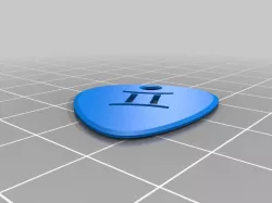 Reduced Zodiac Guitar Picks (thinner, smaller symbols)
