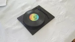 Turn table for record coasters