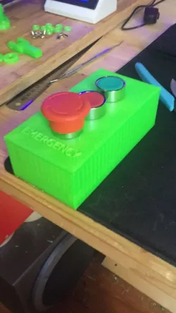 Box for P Emergency start and stop Emergency Pulsante