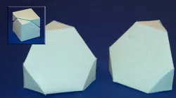 Cube with hexagonal cross section