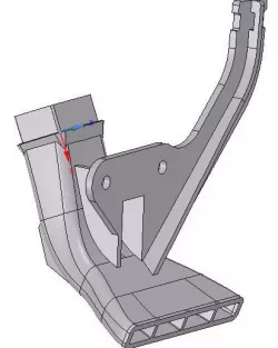 Fan duct (nozzle) with integrated cable-pull-relief