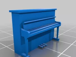 Generic upright Piano in HO scale