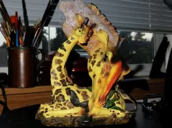 Giraffe with young