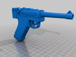 Luger pistol optimized for print