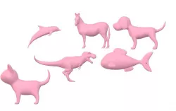 mini animal figurines horse, cat,etc.