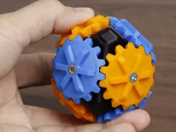 Octahedron Bevel Gear Fidget Spinner