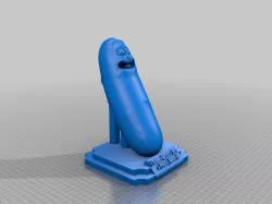 Pickle Rick on Podium with Text