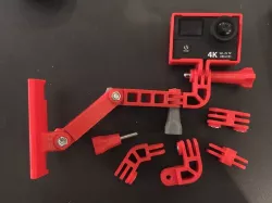 Several GoPro mounting system pieces