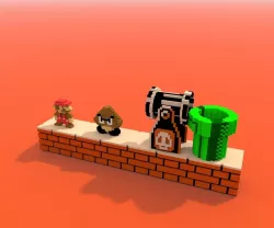 voxel mario level