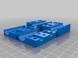 3D Printer X axis Smoothrod holders with 8UU V.2 thickeded and simplified Fixer for M-Project for 2020 Profile