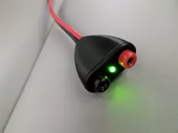 Banana jack housing with LED