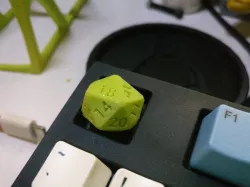 d20 Gaming Dice Keycap