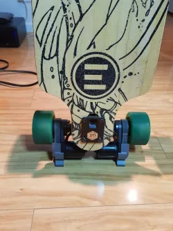 Evolve skateboard belt cover stand