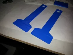 Printer Bed Scraper for Replaceable Printed Blades (Two-piece handle version)
