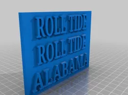 ROLL TIDE ALABAMA PLAQUE