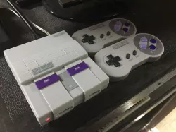 SNES Raspberry Pi 3 with functional switches, LED, and USB ports