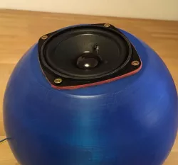 Spherical speaker - concrete reinforced