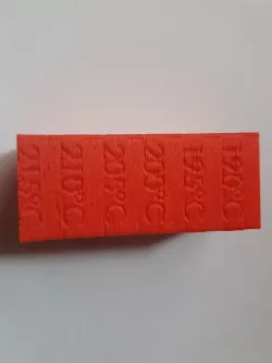 Temperature test tower - PLA 190 -215 °C
